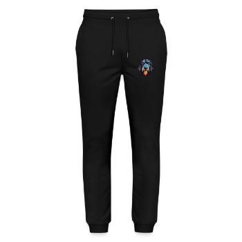 Black Russian Terrier Dog Breed Watercolor Cartoon - Stanley/Stella Mover Unisex Organic Jogging Trousers - black - Front - Marisol (170cm) & Nik (191cm)