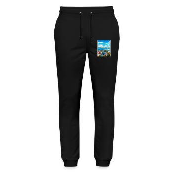 Reykjavik Island Vintage Reiseplakat Souvenir - Stanley/Stella Unisex Bio Jogginghose Mover  - Schwarz - Vorne - Marisol (170cm) & Nik (191cm)