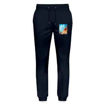 Knossos Palast Griechenland Vintage Reiseplakat WPA - Stanley/Stella Unisex Bio Jogginghose Mover  - Navy - Vorne - Marisol (170cm) & Nik (191cm)