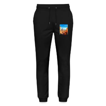 Rome Italy Vintage Travel Poster Souvenir Souvenir - Stanley/Stella Mover Unisex Organic Jogging Trousers - black - Front - Marisol (170cm) & Nik (191cm)