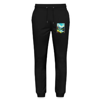 Lake District England Uk Vintage Travel Poster WPA - Stanley/Stella Mover Unisex Organic Jogging Trousers - black - Front - Marisol (170cm) & Nik (191cm)