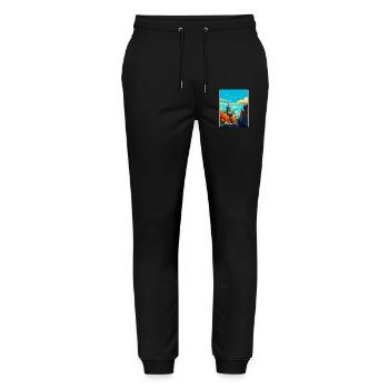 Liverpool England Uk Travel Poster Souvenir WPA - Stanley/Stella Mover Unisex Organic Jogging Trousers - black - Front - Marisol (170cm) & Nik (191cm)