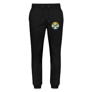 Pelikan Lustige Cartoon Sommer Strand Sonnenbrille Cool - Stanley/Stella Unisex Bio Jogginghose Mover  - Schwarz - Vorne - Marisol (170cm) & Nik (191cm)