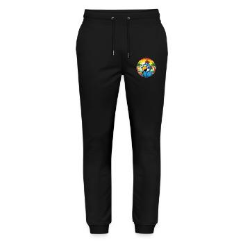 Papagei Lustige Cartoon Sommer Strand Sonnenbrille Cool - Stanley/Stella Unisex Bio Jogginghose Mover  - Schwarz - Vorne - Marisol (170cm) & Nik (191cm)