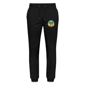 Kangaroo Funny Cartoon Summer Beach Sunglasses - Stanley/Stella Mover Unisex Organic Jogging Trousers - black - Front - Marisol (170cm) & Nik (191cm)