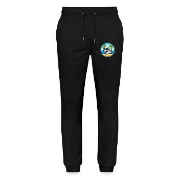 Shark Funny Cartoon Summer Beach Sunglasses Cool - Stanley/Stella Mover Unisex Organic Jogging Trousers - black - Front - Marisol (170cm) & Nik (191cm)