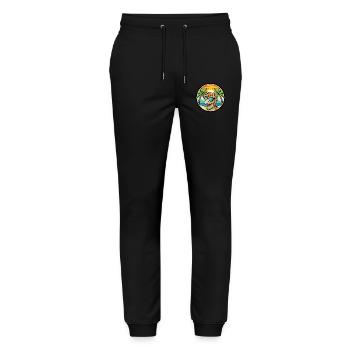 Pony Lustige Cartoon Sommer Strand Sonnenbrille Aufkleber - Stanley/Stella Unisex Bio Jogginghose Mover  - Schwarz - Vorne - Marisol (170cm) & Nik (191cm)