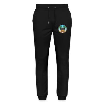 Rottweiler Dog Cartoon Summer Beach Sunglasses - Stanley/Stella Mover Unisex Organic Jogging Trousers - black - Front - Marisol (170cm) & Nik (191cm)