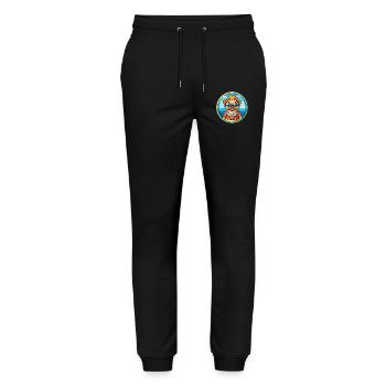 Pug Dog Funny Cartoon Summer Beach Sunglasses Cool - Stanley/Stella Mover Unisex Organic Jogging Trousers - black - Front - Marisol (170cm) & Nik (191cm)
