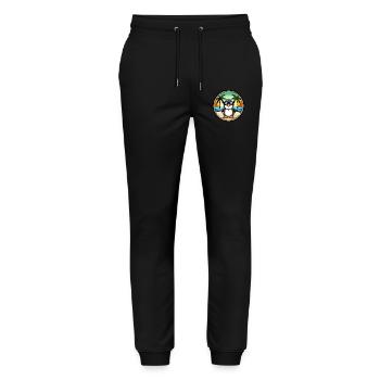 Penguin Funny Cartoon Summer Beach Sunglasses Cool - Stanley/Stella Mover Unisex Organic Jogging Trousers - black - Front - Marisol (170cm) & Nik (191cm)