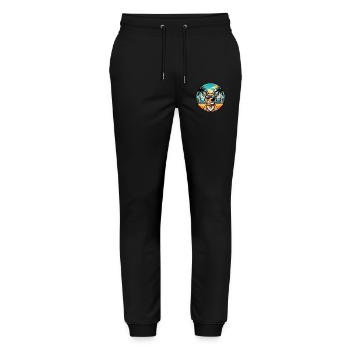 Magyar Agar Dog Breed Cartoon Sunglasses Beach - Stanley/Stella Mover Unisex Organic Jogging Trousers - black - Front - Marisol (170cm) & Nik (191cm)