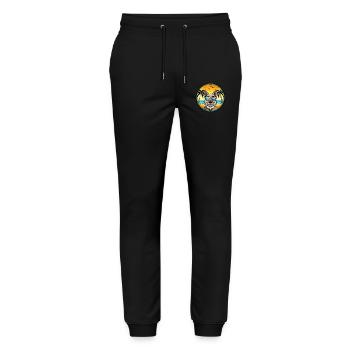 Mudi Chien Race Dessin Animé Lunettes De Soleil Plage - Pantalon de jogging bio MOVER Stanley/Stella unisexe - noir - Devant - Marisol (170cm) & Nik (191cm)