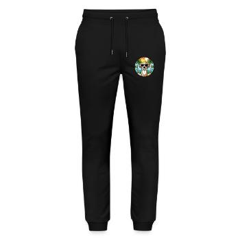 Alpine Spaniel Dog Breed Cartoon Sunglasses Beach - Stanley/Stella Mover Unisex Organic Jogging Trousers - black - Front - Marisol (170cm) & Nik (191cm)
