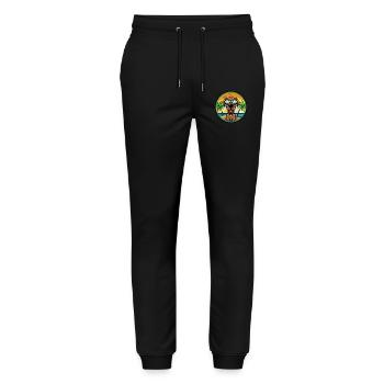 Bavarian Mountain Hound Dog Breed Cartoon Beach - Stanley/Stella Mover Unisex Organic Jogging Trousers - black - Front - Marisol (170cm) & Nik (191cm)