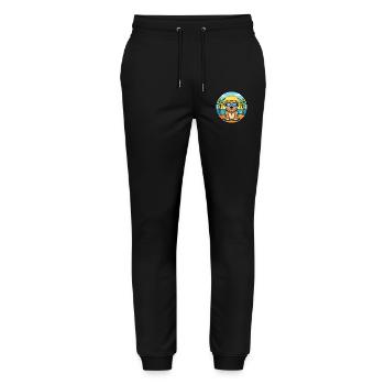 Broholmer Dog Breed Cartoon Sunglasses Beach - Stanley/Stella Mover Unisex Organic Jogging Trousers - black - Front - Marisol (170cm) & Nik (191cm)