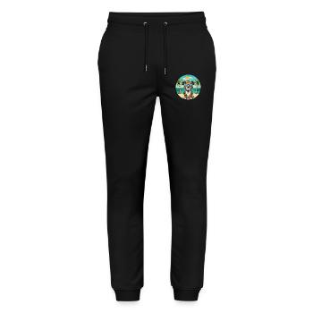 Catahoula Léopard Chien Race Dessin Animé Lunettes De Soleil Plage - Pantalon de jogging bio MOVER Stanley/Stella unisexe - noir - Devant - Marisol (170cm) & Nik (191cm)