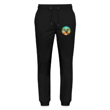 Danish Broholmer Dog Breed Cartoon Sunglass Beach - Stanley/Stella Mover Unisex Organic Jogging Trousers - black - Front - Marisol (170cm) & Nik (191cm)