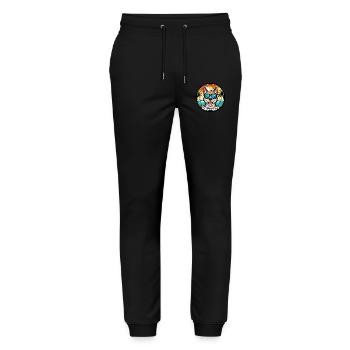 Stephens Cur Dog Breed Cartoon Sunglasses Beach - Stanley/Stella Mover Unisex Organic Jogging Trousers - black - Front - Marisol (170cm) & Nik (191cm)