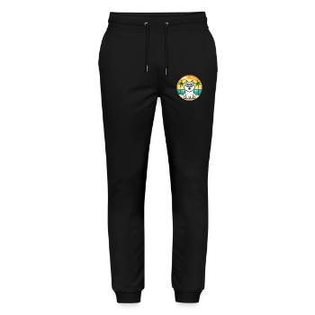 Samoyède Chien Race Dessin Animé Lunettes De Soleil Plage - Pantalon de jogging bio MOVER Stanley/Stella unisexe - noir - Devant - Marisol (170cm) & Nik (191cm)