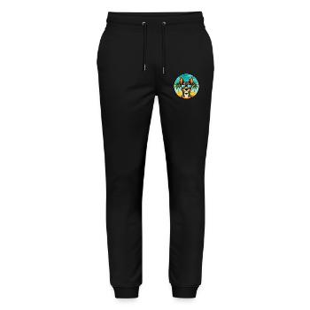 Toy Manchester Terrier Dog Breed Cartoon Beach - Stanley/Stella Mover Unisex Organic Jogging Trousers - black - Front - Marisol (170cm) & Nik (191cm)