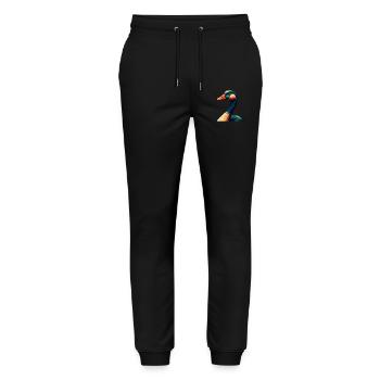 Goose Cartoon Character Colorful Pet Animal - Stanley/Stella Mover Unisex Organic Jogging Trousers - black - Front - Marisol (170cm) & Nik (191cm)