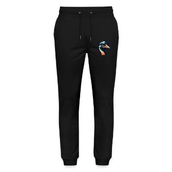 Emu Zeichentrickfigur Buntes Haustier Tier - Stanley/Stella Unisex Bio Jogginghose Mover  - Schwarz - Vorne - Marisol (170cm) & Nik (191cm)