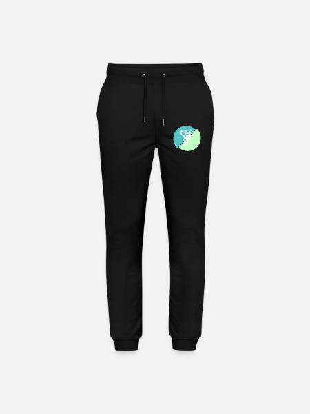 Pastel Green Contrast Bee - Stanley/Stella Mover Unisex Organic Jogging Trousers - black
