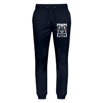 Frenchie Mom - Stanley/Stella Unisex Bio Jogginghose Mover  - Navy - Vorne - Marisol (170cm) & Nik (191cm)