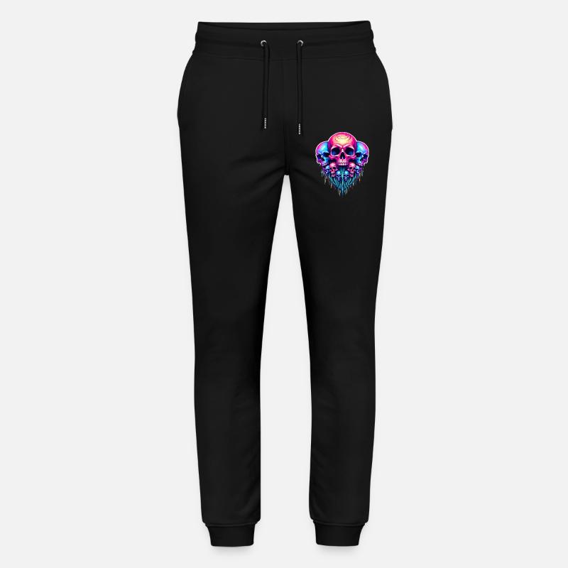 Crâne psychédélique - Pantalon de jogging bio MOVER Stanley/Stella unisexe - noir
