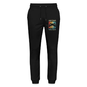 Abitur Abi Abschluss Abiturienten Vintage Geschenk - Stanley/Stella Unisex Bio Jogginghose Mover  - Schwarz - Vorne - Marisol (170cm) & Nik (191cm)