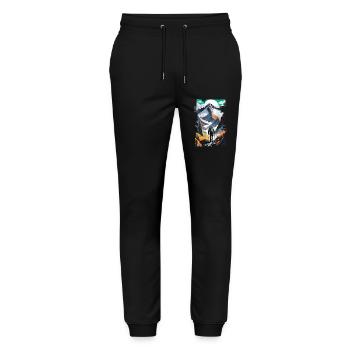 Natur & Bergwandern - Stanley/Stella Unisex Bio Jogginghose Mover  - Schwarz - Vorne - Marisol (170cm) & Nik (191cm)