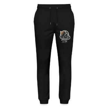 Motorradclub - Stanley/Stella Unisex Bio Jogginghose Mover  - Schwarz - Vorne - Marisol (170cm) & Nik (191cm)