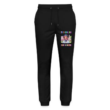 Je suis un gamin cool – classe rejetée - Pantalon de jogging bio MOVER Stanley/Stella unisexe - noir - Devant - Marisol (170cm) & Nik (191cm)