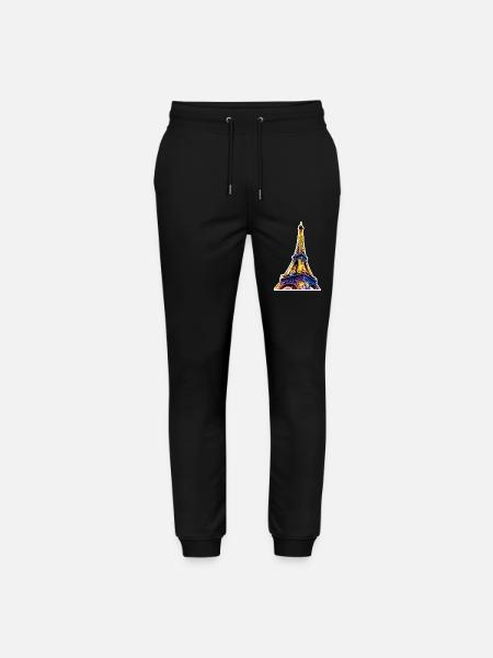 Eiffel tower #16 - Stanley/Stella Mover Unisex Organic Jogging Trousers - black