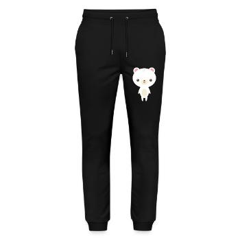 cute polar bear - Stanley/Stella Mover Unisex Organic Jogging Trousers - black - Front - Marisol (170cm) & Nik (191cm)