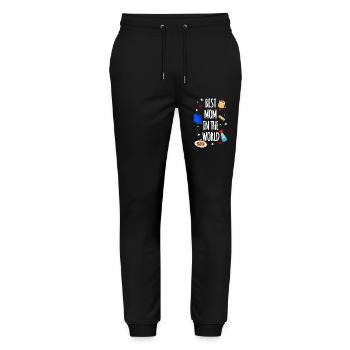 Best Mom - Stanley/Stella Mover Unisex Organic Jogging Trousers - black - Front - Marisol (170cm) & Nik (191cm)