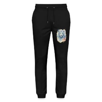 Tigre Aquarelle Animal - Pantalon de jogging bio MOVER Stanley/Stella unisexe - noir - Devant - Marisol (170cm) & Nik (191cm)