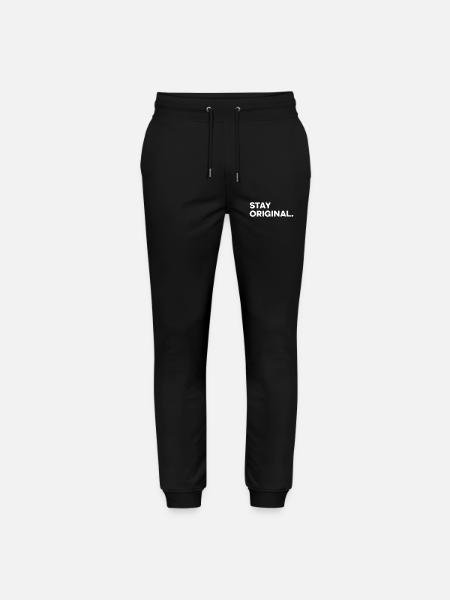 Stay Original – Minimal Statement Design - Stanley/Stella Unisex Bio Jogginghose Mover  - Schwarz