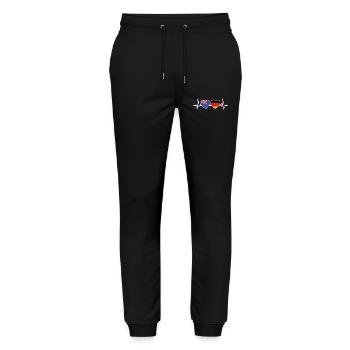 New Zealand Germany New Zealander German - Stanley/Stella Mover Unisex Organic Jogging Trousers - black - Front - Marisol (170cm) & Nik (191cm)