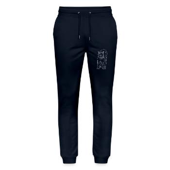 lynx - Stanley/Stella Mover Unisex Organic Jogging Trousers - navy - Front - Marisol (170cm) & Nik (191cm)