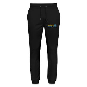 Fabriqué en Suède, fierté suédoise - Pantalon de jogging bio MOVER Stanley/Stella unisexe - noir - Devant - Marisol (170cm) & Nik (191cm)