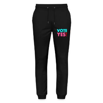 Vote yes - Stanley/Stella Unisex Bio Jogginghose Mover  - Schwarz - Vorne - Marisol (170cm) & Nik (191cm)