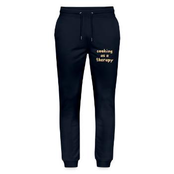 cooking as a therapy cooking shirt - Stanley/Stella Mover Unisex Organic Jogging Trousers - navy - Front - Marisol (170cm) & Nik (191cm)
