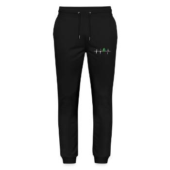 Bicycle Heartbeat Cyclist Cycling - Stanley/Stella Mover Unisex Organic Jogging Trousers - black - Front - Marisol (170cm) & Nik (191cm)