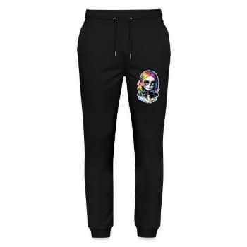 Halloween - Rock & Regenbogen - Stanley/Stella Unisex Bio Jogginghose Mover  - Schwarz - Vorne - Marisol (170cm) & Nik (191cm)