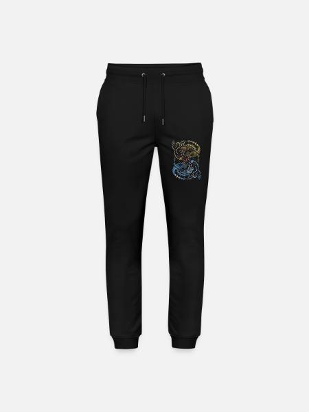 Viking Dragon - Stanley/Stella Mover Unisex Organic Jogging Trousers - black