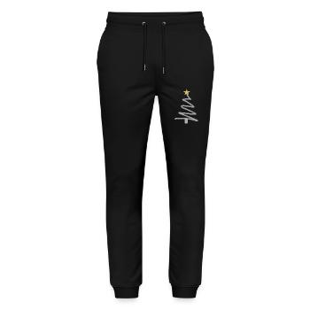 Weihnachten Baum Weihnachtsbaum Christbaum - Stanley/Stella Unisex Bio Jogginghose Mover  - Schwarz - Vorne - Marisol (170cm) & Nik (191cm)