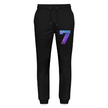 Numéro 7 galaxie - Pantalon de jogging bio MOVER Stanley/Stella unisexe - noir - Devant - Marisol (170cm) & Nik (191cm)