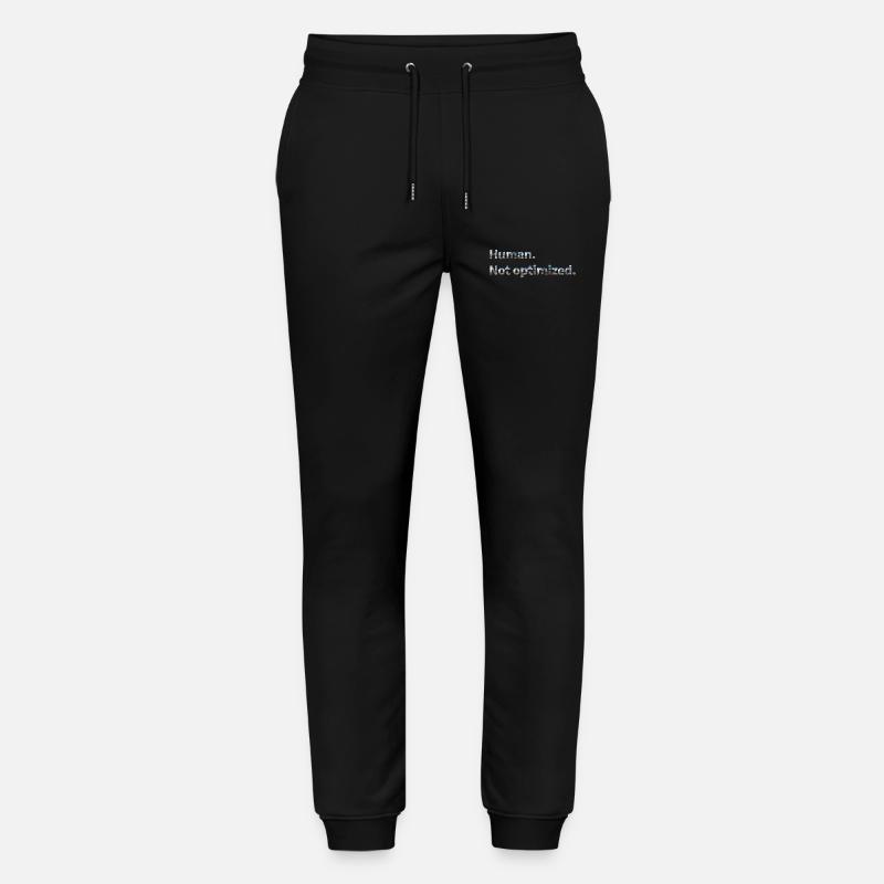 Human. Not optimized. - Stanley/Stella Mover Unisex Organic Jogging Trousers - black