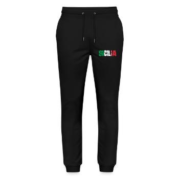 Sicilia Italy Island of Sicily - Stanley/Stella Mover Unisex Organic Jogging Trousers - black - Front - Marisol (170cm) & Nik (191cm)